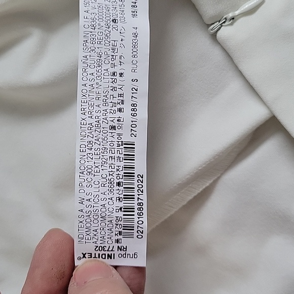 ZARA White NWT Cut Out Sides Tailored Blazer Dress Romper Micro Mini Size Small - Picture 12 of 13